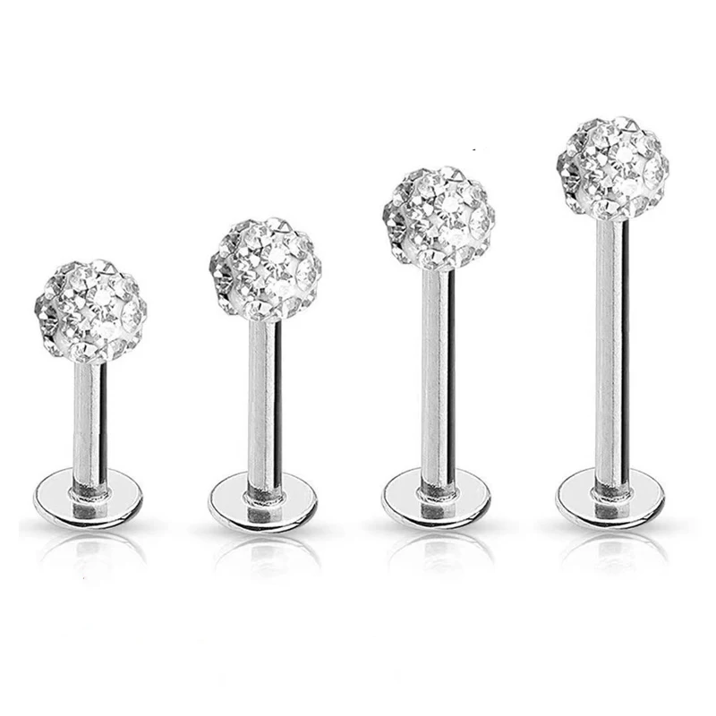 Body Jewelry Surgical Steel - 4PCS 16G Surgical Steel Lip Labret