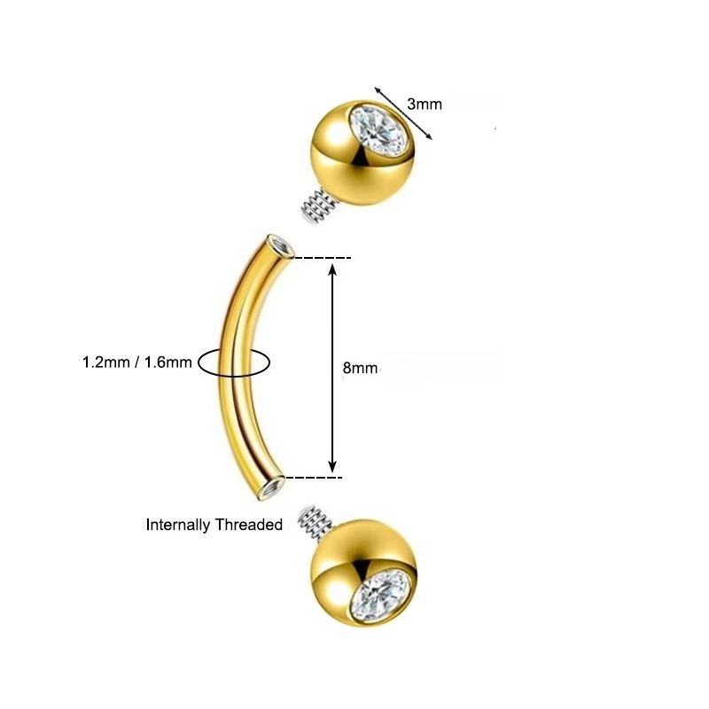 2PCS Body Jewelry 16G Daith Ea - Body Jewelry Surgical Steel ulasan dan harga