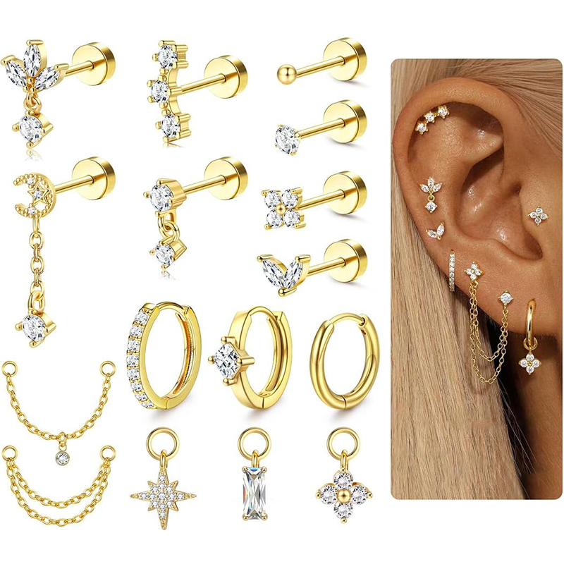 16 Gauge Cartilage Earrings fo - Body Jewelry Surgical Steel ulasan dan harga
