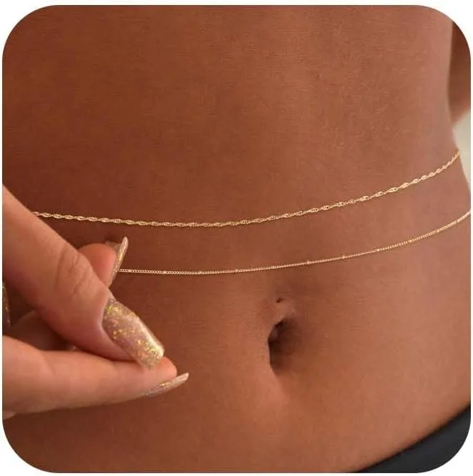 14k Gold Plated 26-33Inch Adju - Body Jewelry For You ulasan dan harga